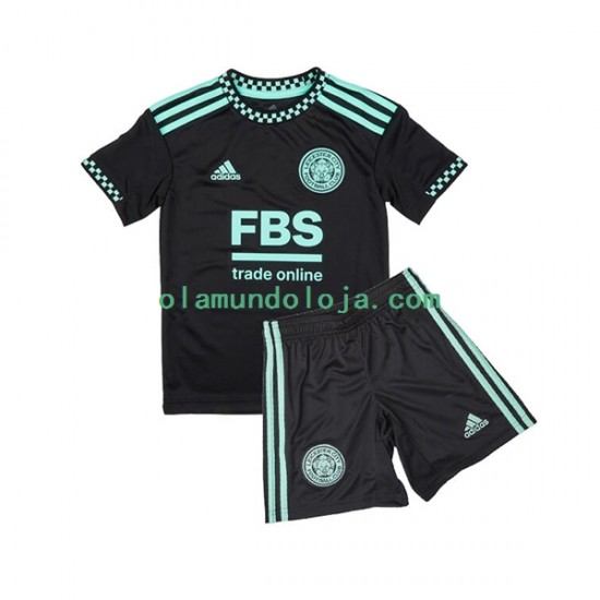 Camisola Leicester City Criança Equipamento Segundo 2022-2023 Manga Curta